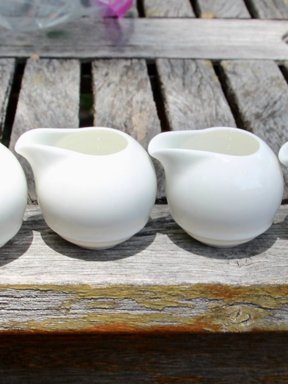 Small white creamers